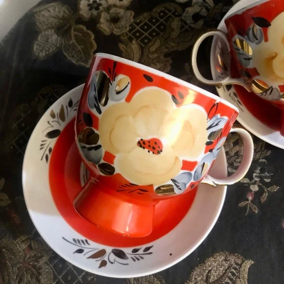 Vintage, Polonne Porcelain Factory, Made in Ukraine, Tea Cup & Saucer, Set of 2 - Picture 10 of 15